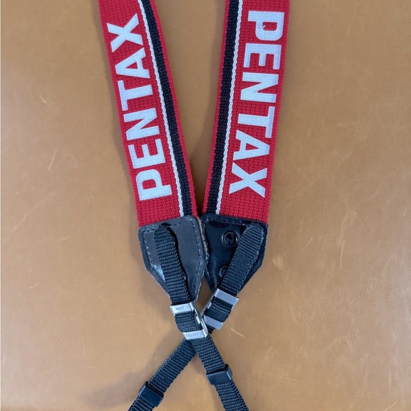 Vintage PENTAX Camera Neck Strap with Leather Ends - Picture 2 of 2
